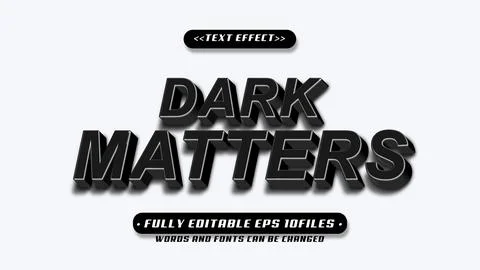 Editable dark matters text effect 스톡 일러스트