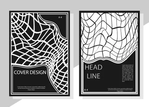 Editable design for the cover, A4 format. Geometric abstract background. Stock Illustration