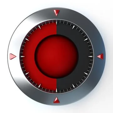 Editable dial compass Stock Illustration