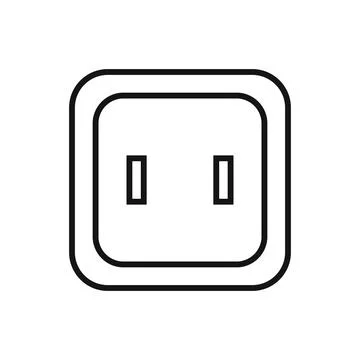 Editable Electric socket line icon. Vector illustration isolated on white bac Stockillustratie