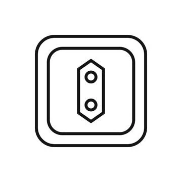 Editable Electric socket line icon. Vector illustration isolated on white bac Stock Illustration