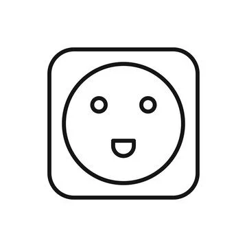 Editable Electric socket line icon. Vector illustration isolated on white bac Stock Illustration