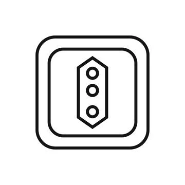 Editable Electric socket line icon. Vector illustration isolated on white bac イラスト素材