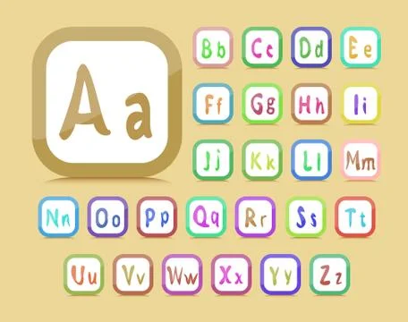 Editable English alphabet Stockillustratie