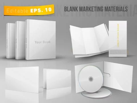 Editable eps 10 vector-blank office marketing materials 스톡 일러스트