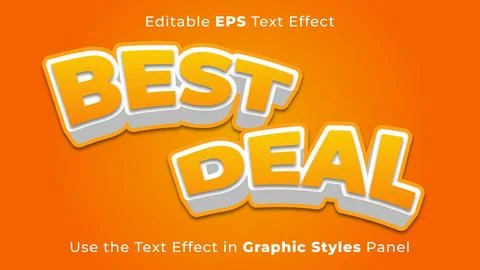 Editable EPS Text Effect of Best Deal for Title and Poster Stock Illustration
