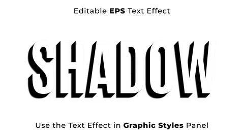 Editable EPS Text Effect of Shadow for Title and Poster Stock Illustration