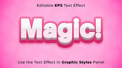 Editable EPS Text Effect of Valentine for Title and Poster. 3D Template, Headlin Stock Illustration