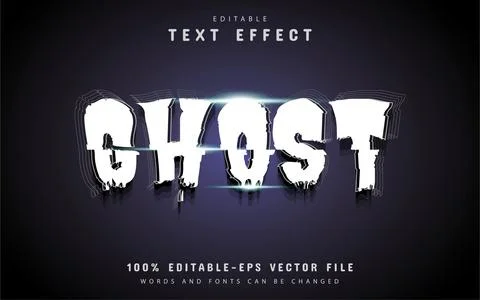 Editable ghost text effect Illustrazione stock