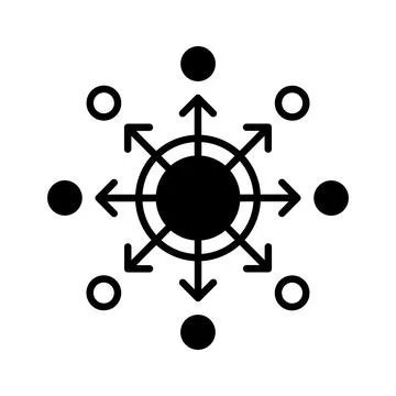 An editable glyph sticker of gold token representing level up concept Stock Illustration