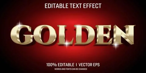 Editable golden luxury vector text effect with  style design Stock Illustration