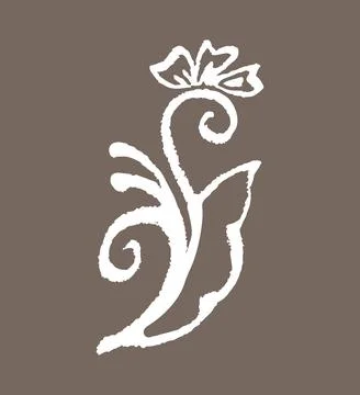 Editable hand drawing of traditional rangoli design element illustrations. Stock Illustration