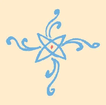 Editable hand drawing of traditional rangoli design element illustrations. Stock Illustration
