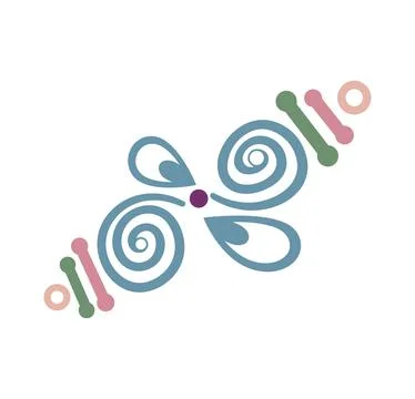 Editable hand drawing of traditional rangoli design element illustrations. Stock Illustration