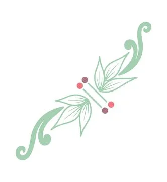 Editable hand drawing of traditional rangoli design element illustrations. Stock Illustration