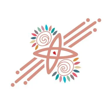 Editable hand drawing of traditional rangoli design element illustrations. Stock Illustration