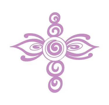 Editable hand drawing of traditional rangoli design element illustrations. Stock Illustration