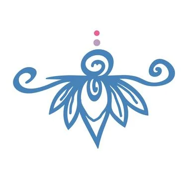 Editable hand drawing of traditional rangoli design element illustrations. Stock Illustration
