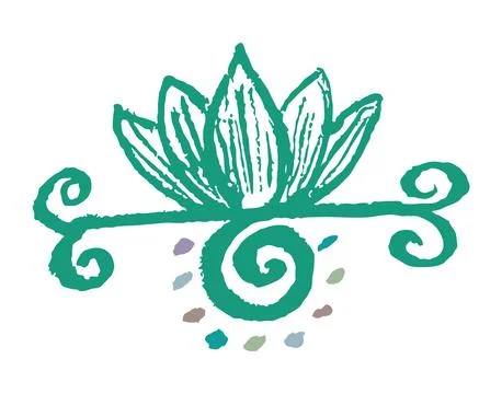 Editable hand drawing of traditional rangoli design element illustrations. Stock Illustration