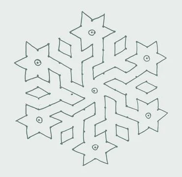Editable hand drawing of traditional rangoli design element illustrations. Illustrazione stock