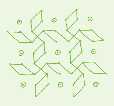 Editable hand drawing of traditional rangoli design element illustrations. 库存插图