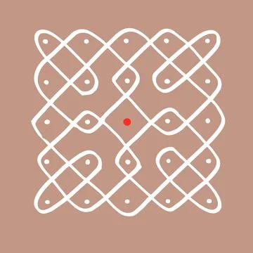 Editable hand drawing of traditional rangoli design element illustrations. 스톡 일러스트
