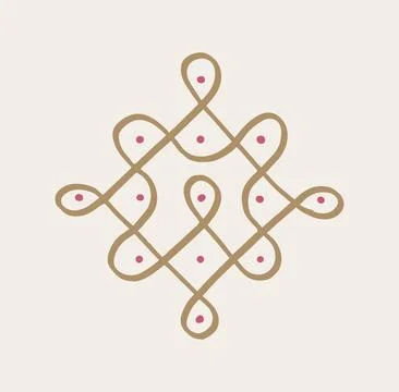 Editable hand drawing of traditional rangoli design element illustrations. 스톡 일러스트