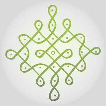 Editable hand drawing of traditional rangoli design element illustrations. 스톡 일러스트