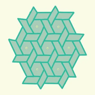 Editable hand drawing of traditional rangoli design element illustrations. Stock Illustration