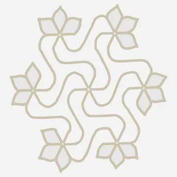 Editable hand drawing of traditional rangoli design element illustrations. Stock Illustration