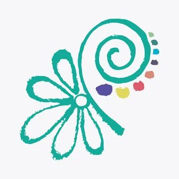 Editable hand drawing of traditional rangoli design element illustrations. Stockillustratie