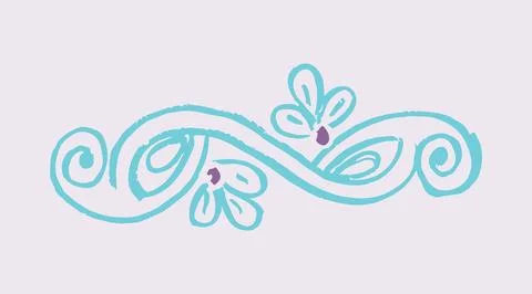 Editable hand drawing of traditional rangoli design element illustrations. イラスト素材