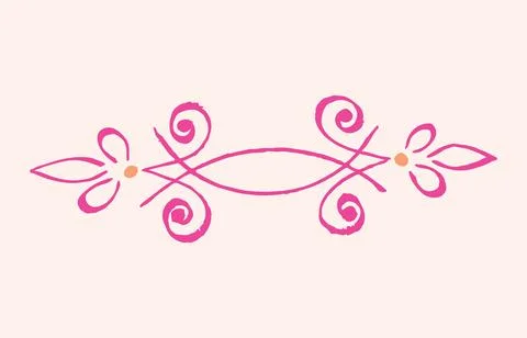 Editable hand drawing of traditional rangoli design element illustrations. Stockillustratie
