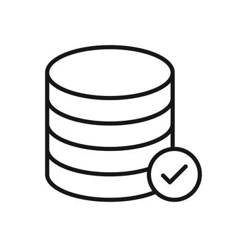 Editable Icon of Approve Database, Vector illustration isolated on white ba.. Stock Illustration