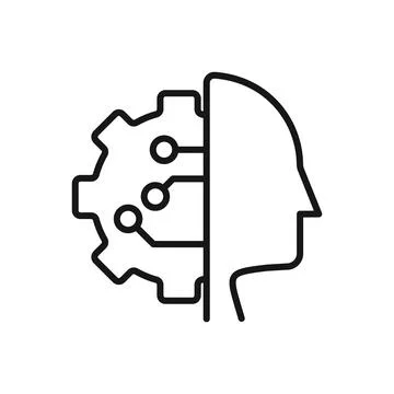 Editable Icon of Artificial Intelligence, Vector illustration isolated on w.. 스톡 일러스트