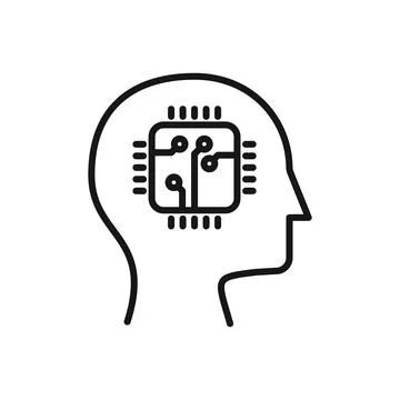 Editable Icon of Artificial Intelligence, Vector illustration isolated on w.. 스톡 일러스트