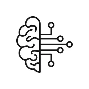 Editable Icon of Artificial Intelligence, Vector illustration isolated on w.. Stockillustratie