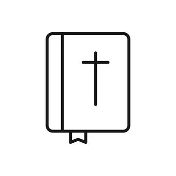 Editable Icon of Bible Book, Vector illustration isolated on white backgrou.. Stock Illustration