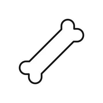 Editable Icon of Bone, Vector illustration isolated on white background. us.. Stock Illustration