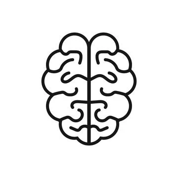 Editable Icon of Brain, Vector illustration isolated on white background. u.. Stock Illustration
