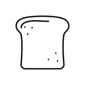 Editable Icon of Bread Slice, Vector illustration isolated on white backgro.. 스톡 일러스트
