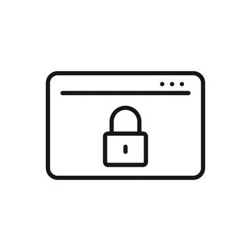 Editable Icon of Browser Page Protection, Vector illustration isolated on w.. Stock Illustration