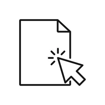 Editable Icon of Click File, Vector illustration isolated on white backgrou.. Stock Illustration