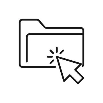 Editable Icon of Click Folder, Vector illustration isolated on white backgr.. Stock Illustration