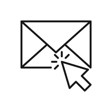 Editable Icon of Click Message, Vector illustration isolated on white backg.. Stock Illustration