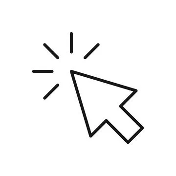 Editable Icon of Click, Vector illustration isolated on white background. u.. Stock Illustration