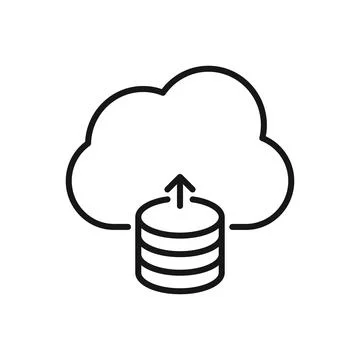 Editable Icon of Cloud Computing Database Connection, Vector illustration i.. 스톡 일러스트