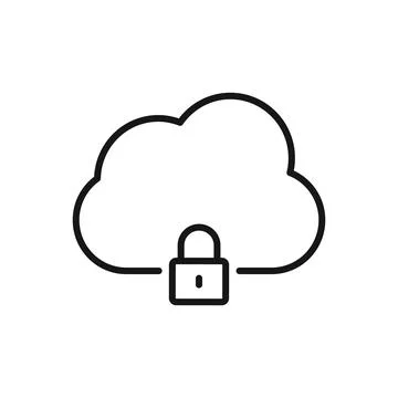 Editable Icon of Cloud Computing Protection, Vector illustration isolated o.. 스톡 일러스트