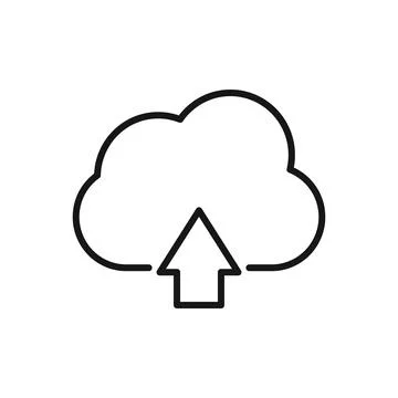 Editable Icon of Cloud Computing, Vector illustration isolated on white bac.. Illustrazione stock