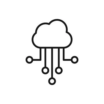 Editable Icon of Cloud Computing, Vector illustration isolated on white bac.. Stock Illustration